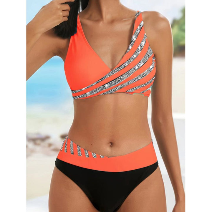 Zoë – Top de bikini imprimat stil halter