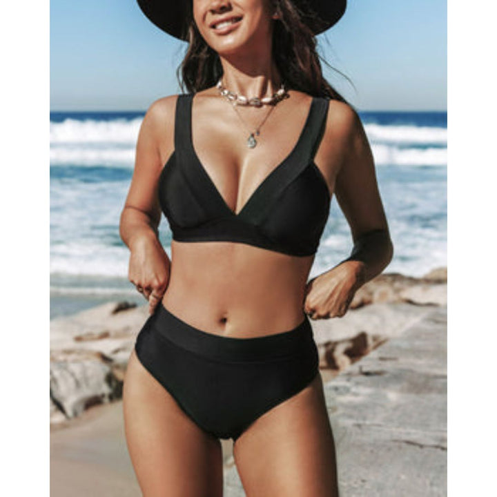 Hilde – Costum de baie simplu cu talie înaltă