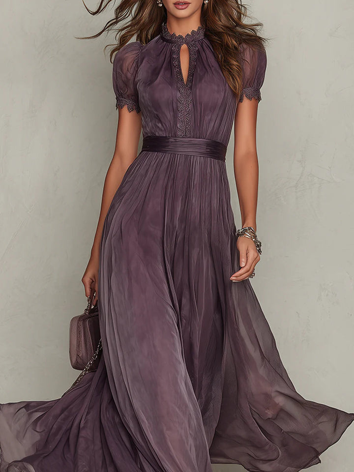 Ashley | Rochie Maxi din Șifon Vintage Elegantă