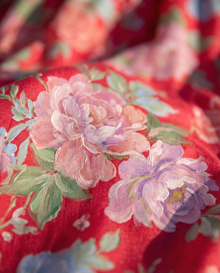 Minelda | Rochie elegantă cu model floral și decolteu în V